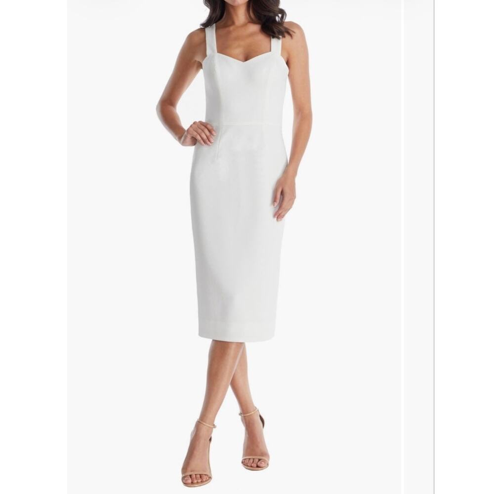 Dress the population Nicole off white bridal wedding sweetheart dress large